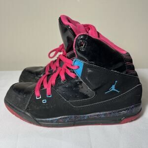 2013 Nike Air Jordan SC1 Black/Dynamic Blue/Vivid Pink Youth Shoes Size 3Y Retro